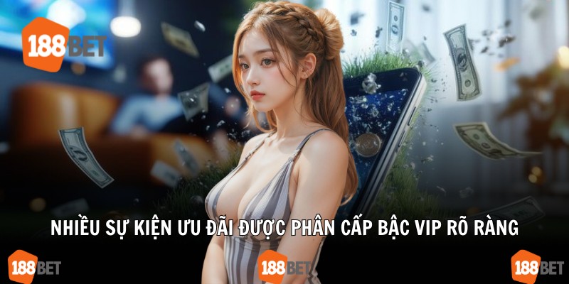 Nhiều sự kiện ưu đãi được phân cấp bậc VIP rõ ràng