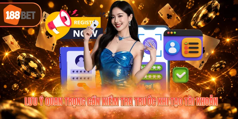 Lưu ý quan trọng cần kiểm tra trước khi tạo tài khoản