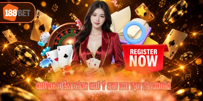 Những điểm đáng chú ý sau khi tạo tài khoản